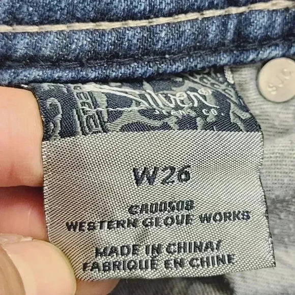 Silver Jeans Aiko Cropped Distressed Women's Jeans 26x25 - Picture 7 of 8